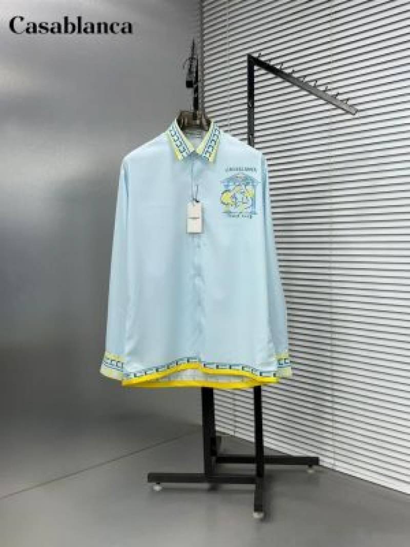 Casablanca Sky Blue Printed Shirt