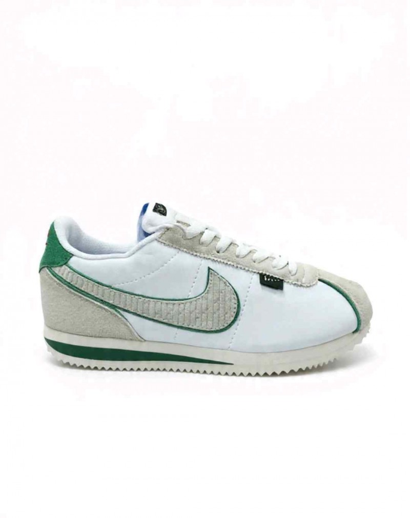 NIKKEE Cortez White Green Suede