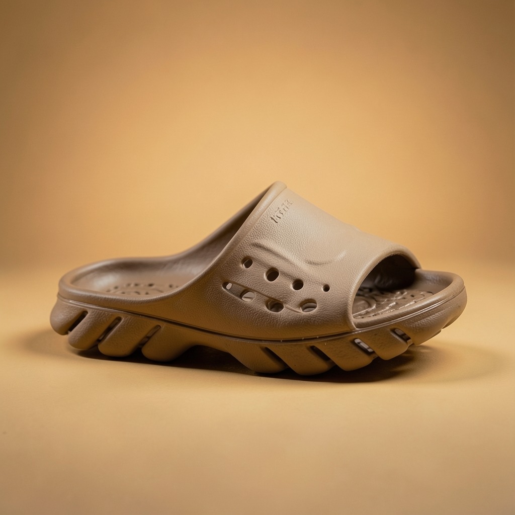 Croccs Echo Super Soft Premium Brown Slides