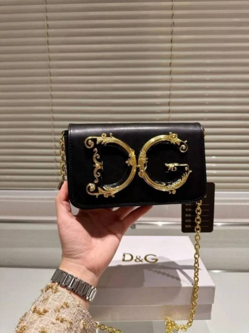 Dolche Gabana_D&G_Nappa_Leather_Shoulder_Bag_WIth_OG_Box_&_Dust_Bag_(Black-988)