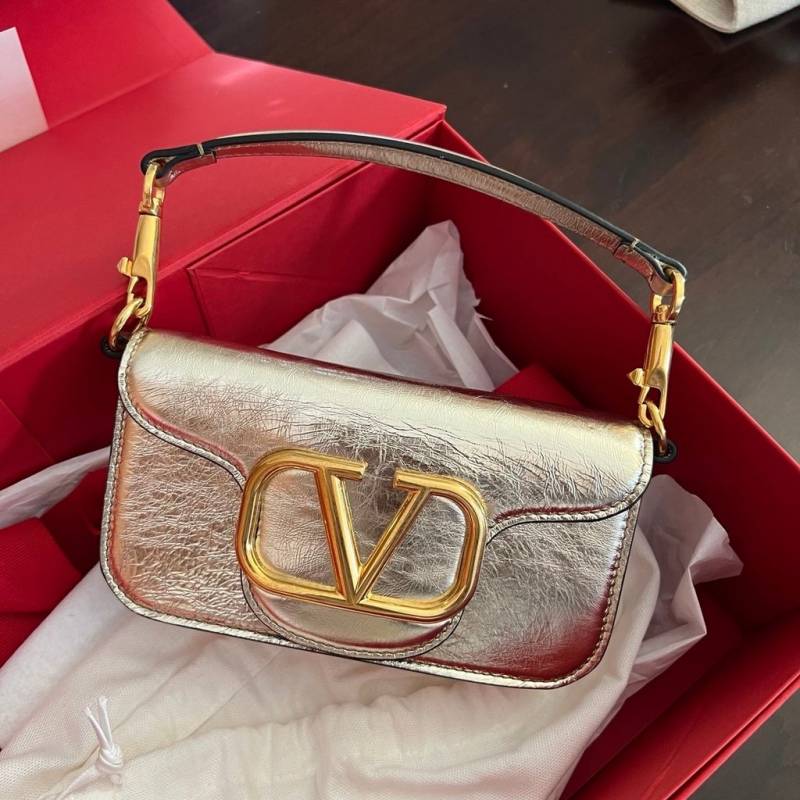 Valentyno_V_Lock_Silver_Small_Shoulder_Bag_With_Original_Box