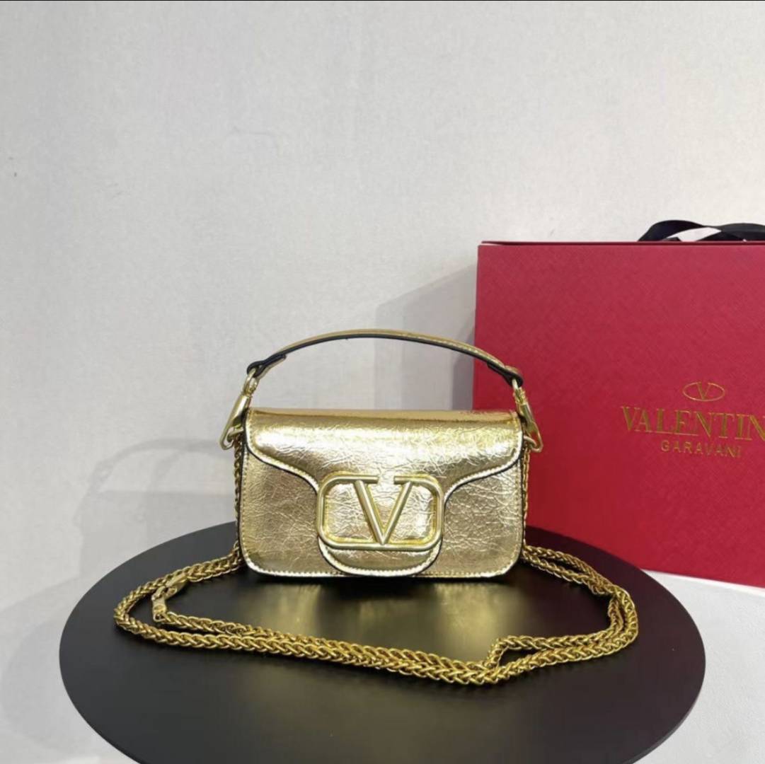 Valentyno_V_Lock_Golden_Small_Shoulder_Bag_With_Original_Box