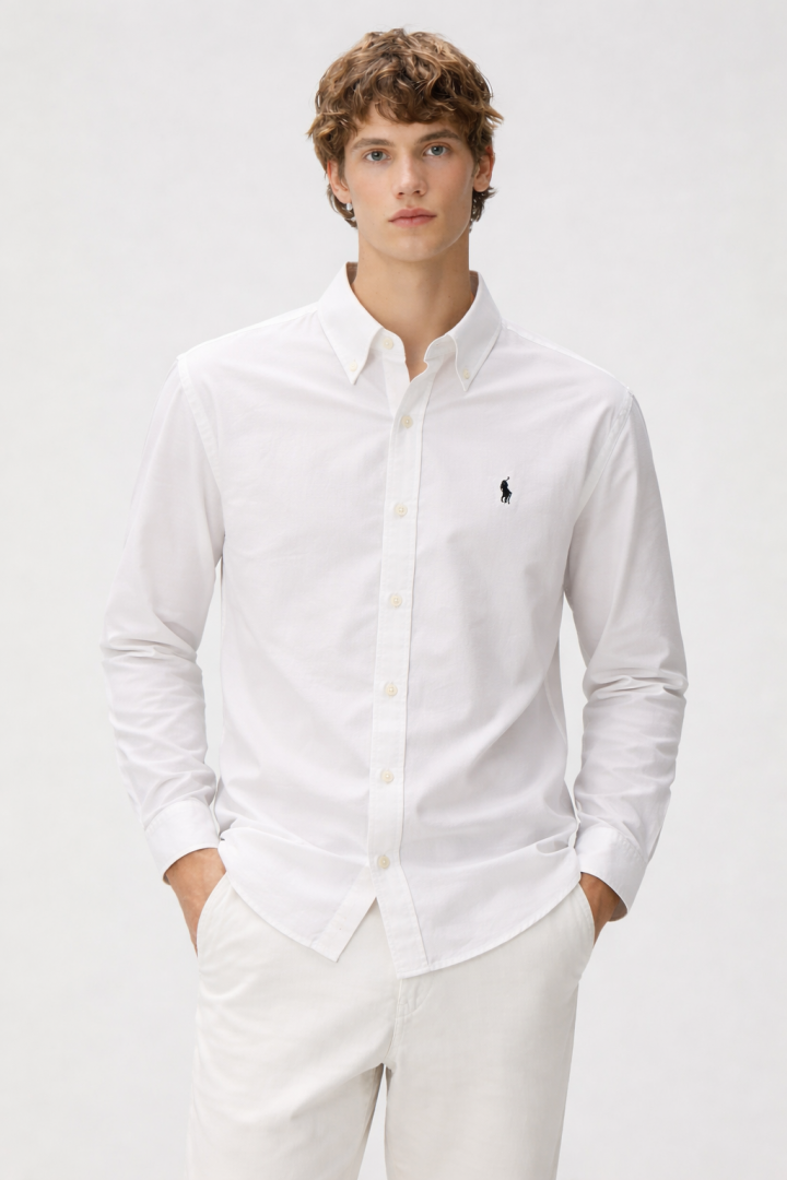 RALF LAUREN P-OLO SHIRT linen fabric