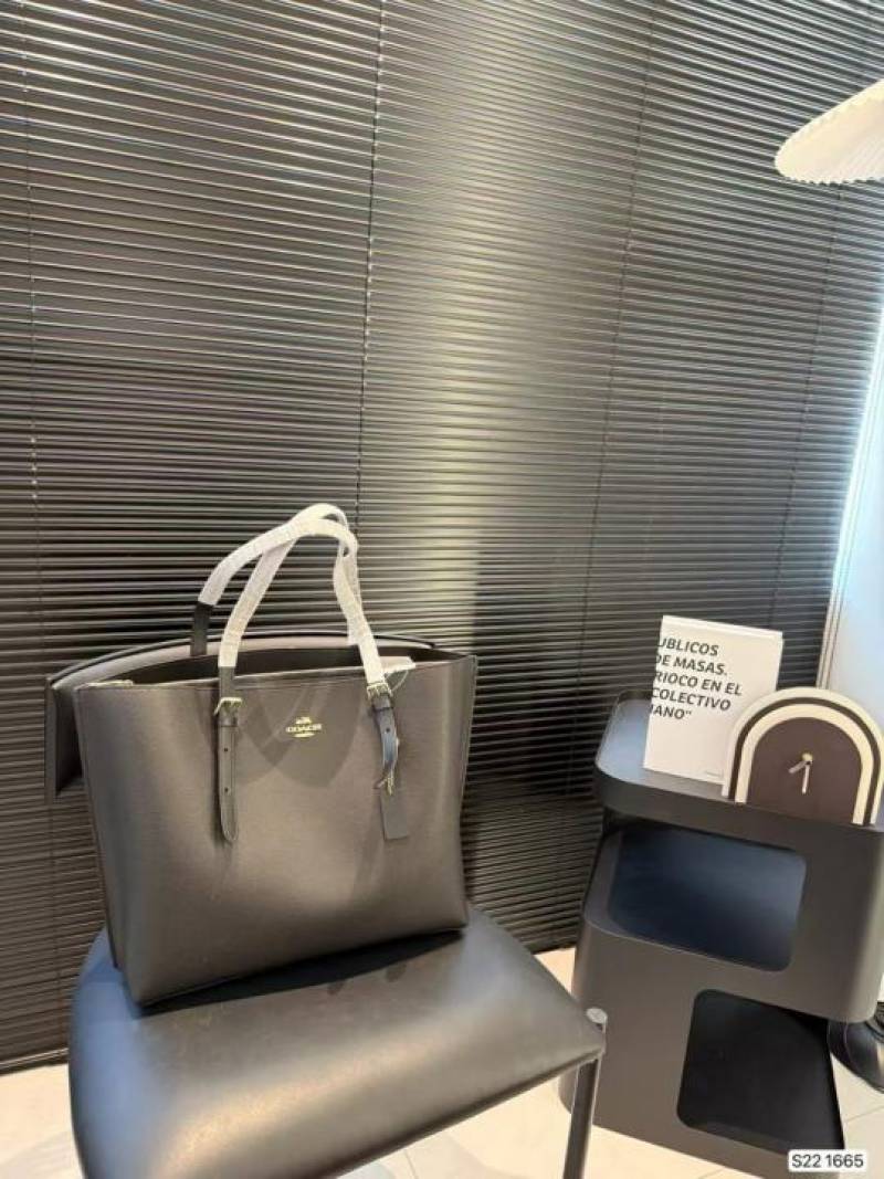 Coatch1198 Mollie Premium Leather Tote Bag With OG Box & Dust Bag (Black - 1198)